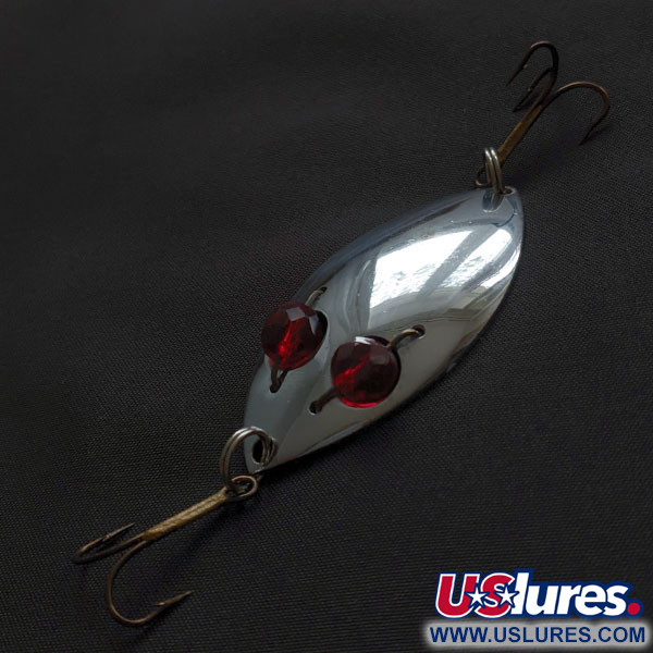 Vintage  Hofschneider Red Eye Junior, 1/2oz nickel/red eyes fishing spoon #21767