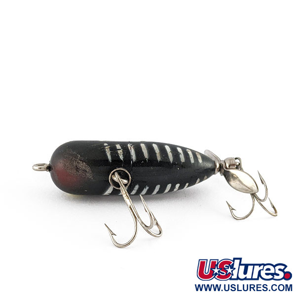 Vintage   Tackle Industries Tiny Top, 1/4oz black bone fishing lure #21780