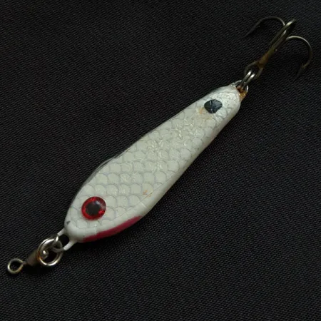Vintage Other Bubba-Baits Zig Zag Spoon, 3/4oz white fishing spoon #21785