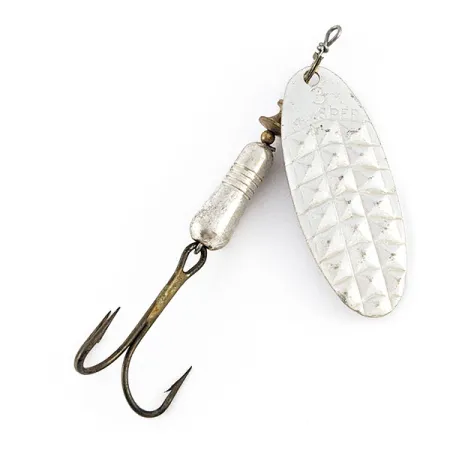 Vintage Blue Fox Whisper 3, 2/5oz silver spinning lure #21803