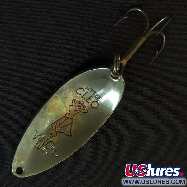 Vintage  Seneca Little Cleo (Hula Girl), 1/2oz nickel/gold fishing spoon #21812