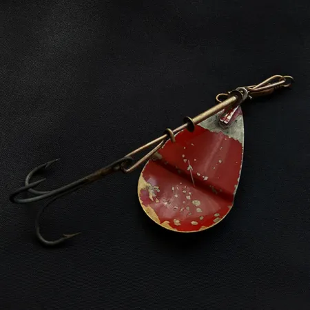 Vintage Pflueger Diamond P Spinner, 1/2oz nickel/gold spinning lure #21824