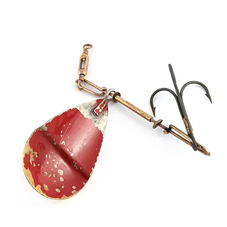 Vintage Pflueger Diamond P Spinner, 1/2oz nickel/gold spinning lure #21824