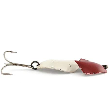 Vintage Hunchback Minnow, 2/3oz red/white/nickel fishing spoon #21826