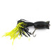 Vintage   Fred Arbogast Hula Popper, 1/4oz black fishing lure #21834