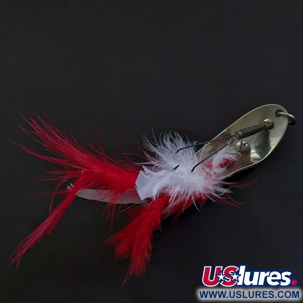 Vintage Pflueger Chum 4, 3/4oz nickel fishing spoon #21836