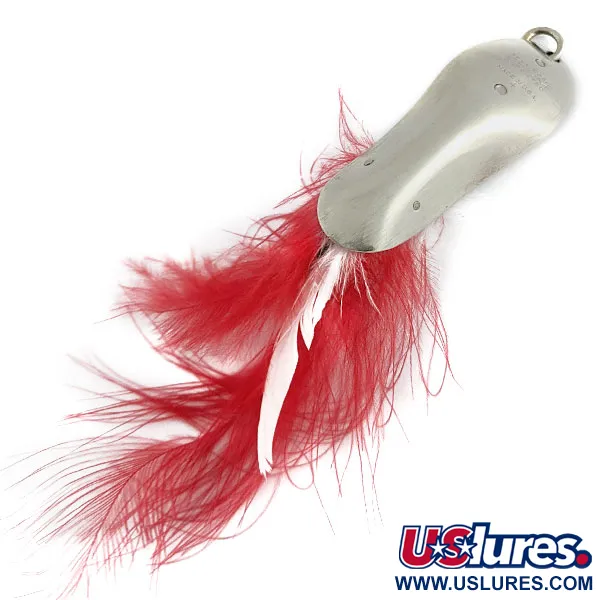 Vintage Pflueger Chum 4, 3/4oz nickel fishing spoon #21836