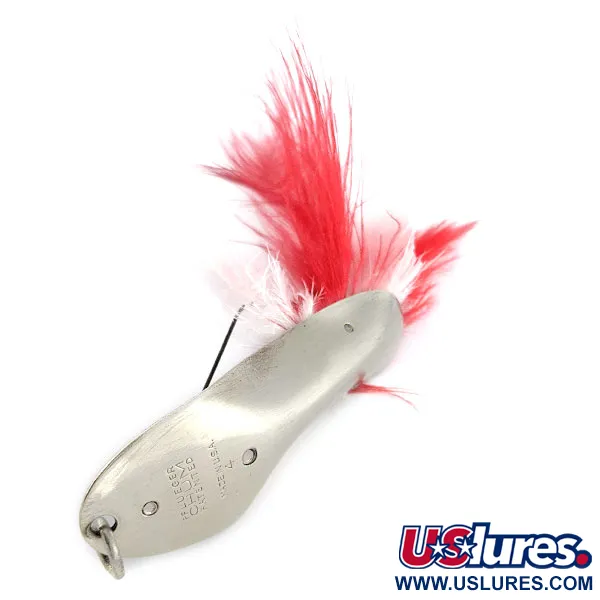 Vintage Pflueger Chum 4, 3/4oz nickel fishing spoon #21836