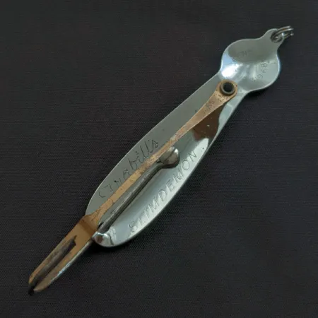 Vintage Frabill's Slim Demon Weedless , 1/2oz nickel fishing spoon #21837