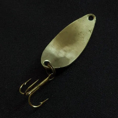Vintage Acme Little Cleo bubbles, 1/8oz gold fishing spoon #21842