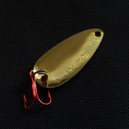 Vintage Acme Wonderlure, 1/32oz gold fishing spoon #21847