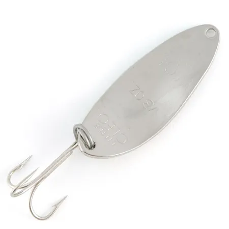 Vintage Acme Little Cleo (1980s), 1/3oz nickel/green fishing spoon #21849