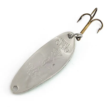Vintage Seneca Little Cleo (Hula Girl), 1/3oz nickel/green fishing spoon #21850