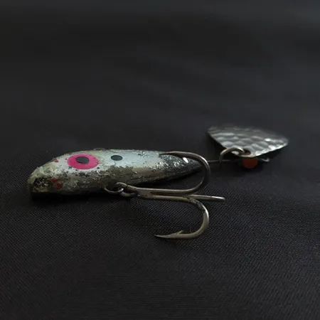 Vintage Mann's Bait  Little George Tail Spinner​, 3/4oz nickel spinning lure #21857