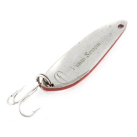Vintage Acme Fiord Spoon Jr Lightning (50s), 1/4oz red/white/nickel fishing spoon #21860