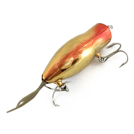 Vintage Powerpak Spring activated surface minnow (1990s), 1/2oz Gold fishing lure #21887