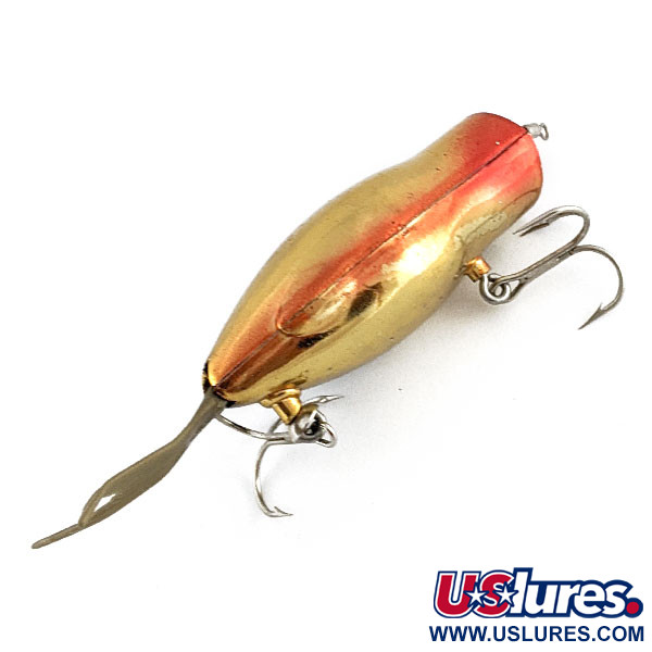 Vintage   Powerpak Spring activated surface minnow (1990s), 1/2oz Gold fishing lure #21887