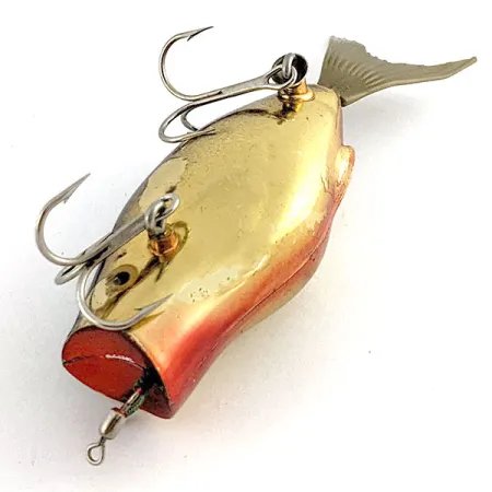 Vintage Powerpak Spring activated surface minnow (1990s), 1/2oz Gold fishing lure #21887