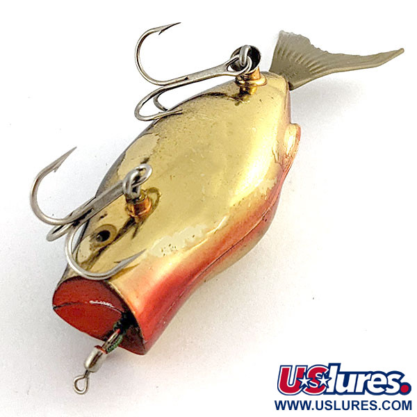 Vintage   Powerpak Spring activated surface minnow (1990s), 1/2oz Gold fishing lure #21887