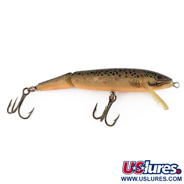 Vintage   Rebel Floater F7 Jointed, 1/8oz brown trout fishing lure #21888