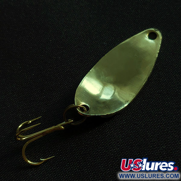 Vintage   Acme Little Cleo bubbles, 1/8oz gold fishing spoon #21895