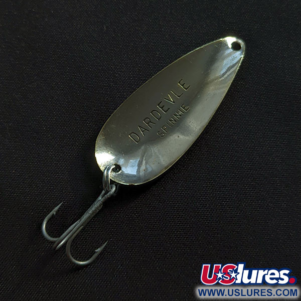 Vintage  Eppinger Dardevle Spinnie, 1/3oz gold/nickel fishing spoon #21901