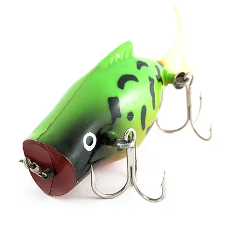 Vintage Powerpak Spring activated surface minnow (1990s), 1/2oz Fire tiger fishing lure #21922