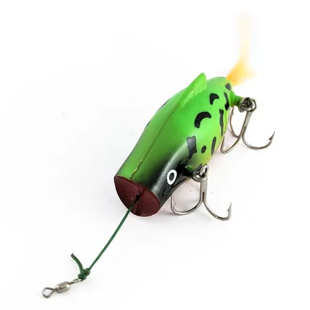 Vintage Powerpak Spring activated surface minnow (1990s), 1/2oz Fire tiger fishing lure #21922