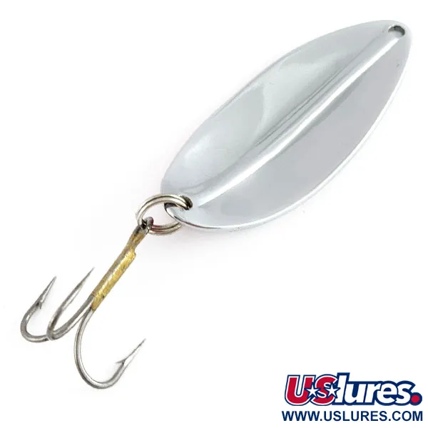 Vintage TODDCO Main Liner, 2/5oz nickel/orange fishing spoon #21933