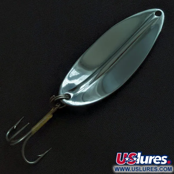 Vintage TODDCO Main Liner, 2/5oz nickel/orange fishing spoon #21933