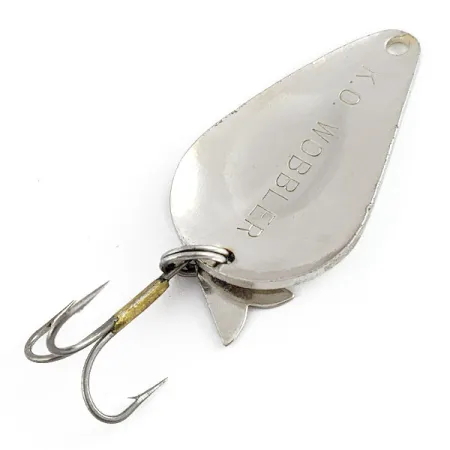 Vintage Luhr Jensen Krocodile #4, 1/2oz Nickel fishing spoon #16048