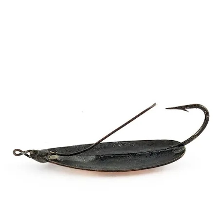 Vintage Johnson Silver Minnow, 2/5oz black/copper/nickel fishing spoon #21948