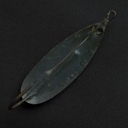 Vintage Johnson Silver Minnow, 2/5oz black/copper/nickel fishing spoon #21948