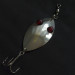 Vintage  Lanes Tackle & Bait Lane's Spark-L-Eye, 3/4oz nickel/red eyes fishing spoon #21950