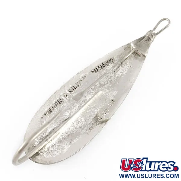 Vintage   Johnson Silver Minnow, 2/5oz nickel fishing spoon #21965