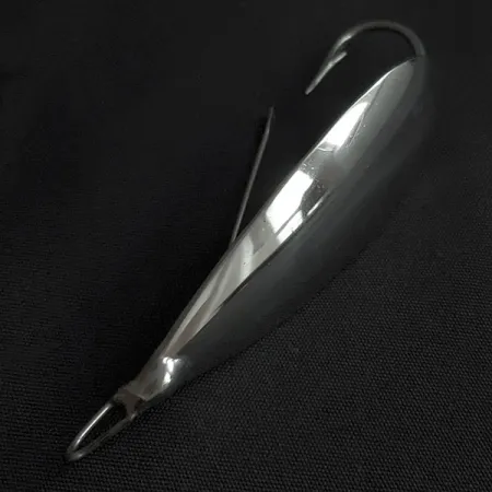 Vintage Johnson Silver Minnow, 2/5oz nickel fishing spoon #21965