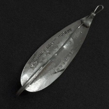 Vintage Johnson Silver Minnow, 2/5oz nickel fishing spoon #21965