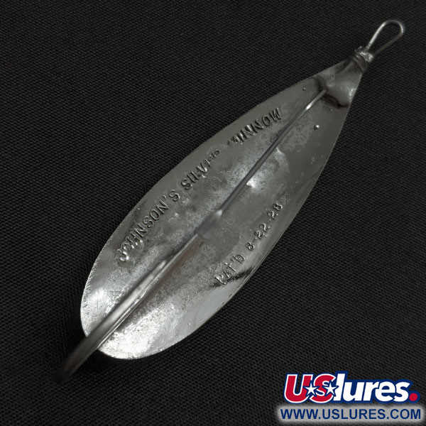 Vintage   Johnson Silver Minnow, 2/5oz nickel fishing spoon #21965