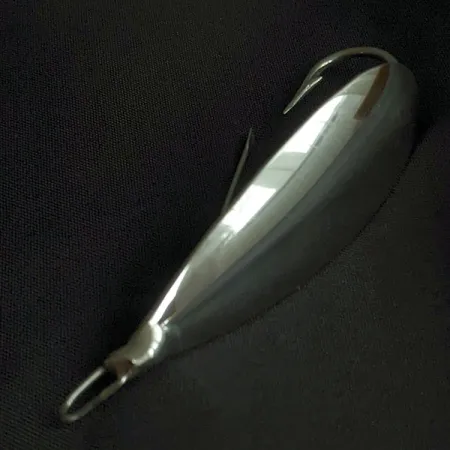 Vintage Johnson Silver Minnow, 2/5oz nickel fishing spoon #21965