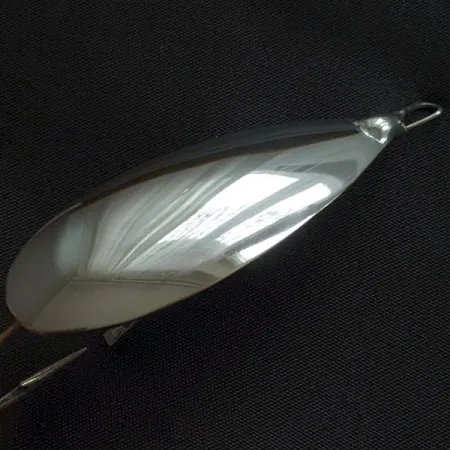 Vintage Johnson Silver Minnow, 2/5oz nickel fishing spoon #21965
