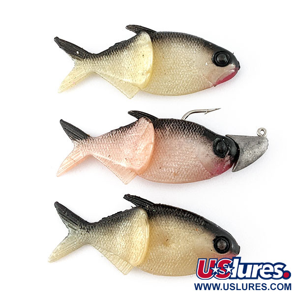  Creme Lure Co Creme Lit'l Fishie 2" Rigged Shad Black Back Pink,  Shad Black Back, Pink fishing #21970