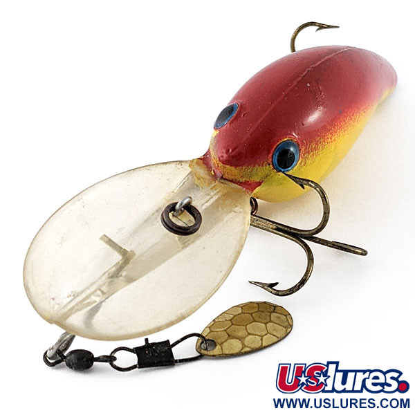 Vintage   Angler's Pride Luhr Jensen Chow Hound , 3/4oz red/yellow fishing lure #21971