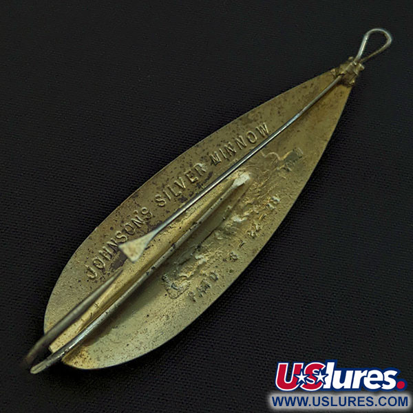 Vintage   Johnson Silver Minnow, 2/5oz silver/gold fishing spoon #21973