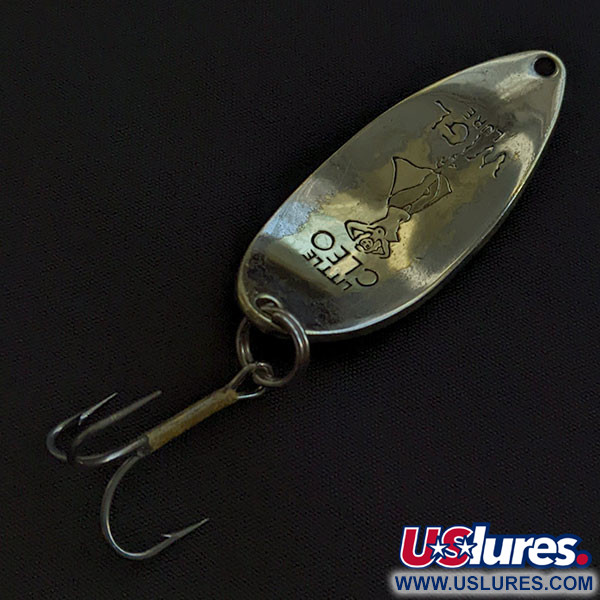 Vintage  Seneca Little Cleo (Hula Girl), 2/3oz gold/nickel fishing spoon #21974