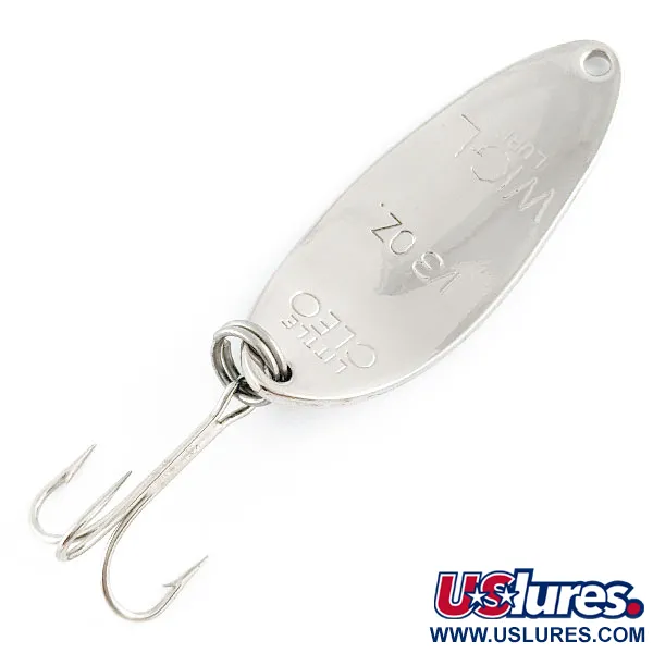 Vintage   Acme Little Cleo (1980s), 1/3oz nickel/green fishing spoon #21982