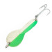 Vintage   Glen Evans Loco 2, 1/3oz white/green Glow - glows in the dark fishing spoon #22000