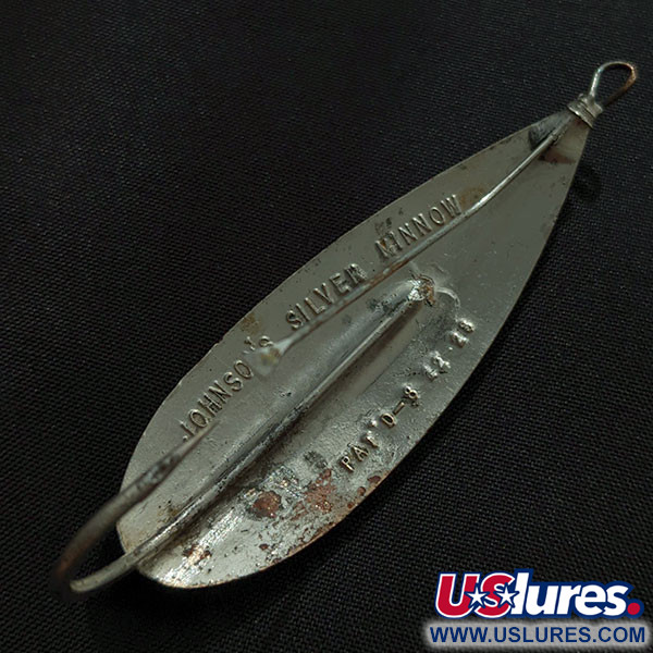 Vintage   Johnson Silver Minnow, 2/5oz Silver fishing spoon #22003