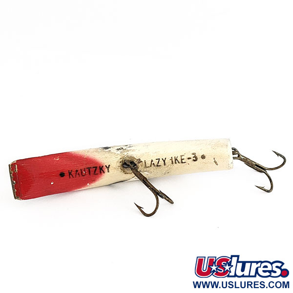 Vintage   Kautzky lazy Ike 3, 1/3oz red head fishing lure #22010