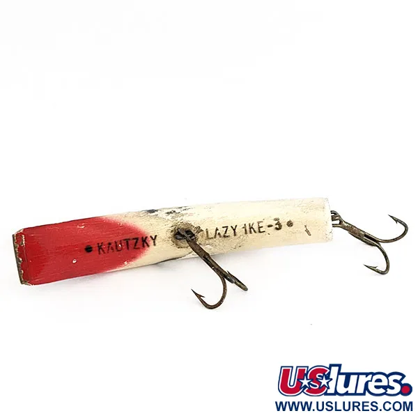 Vintage   Kautzky lazy Ike 3, 1/3oz red head fishing lure #22010
