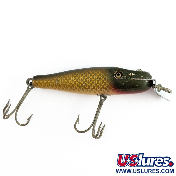 Vintage  Creek Chub Bait Company Creek Chub 933 Baby Pikie Glass Eyes , 1/2oz Pike fishing lure #22011